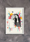 Custom watercolor style poster portrait
