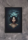 Custom poster portrait of a woman in a cosmic style