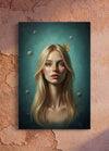 Custom canvas painted portrait of a blonde woman