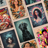 Collection of custom pop art posters created from personal photos