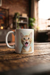Custom ceramic mug printed with a custom design