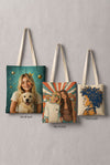 Custom canvas tote bag printed with a custom portrait design