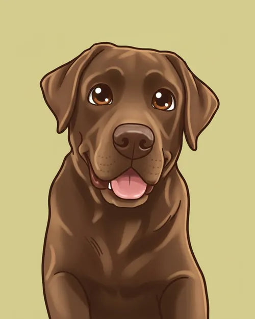 Custom dog portrait sample in a classic style