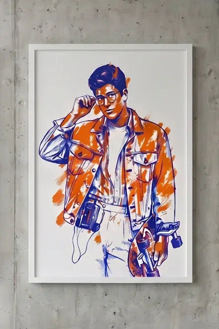 Custom framed poster design for The Throwback Dad
