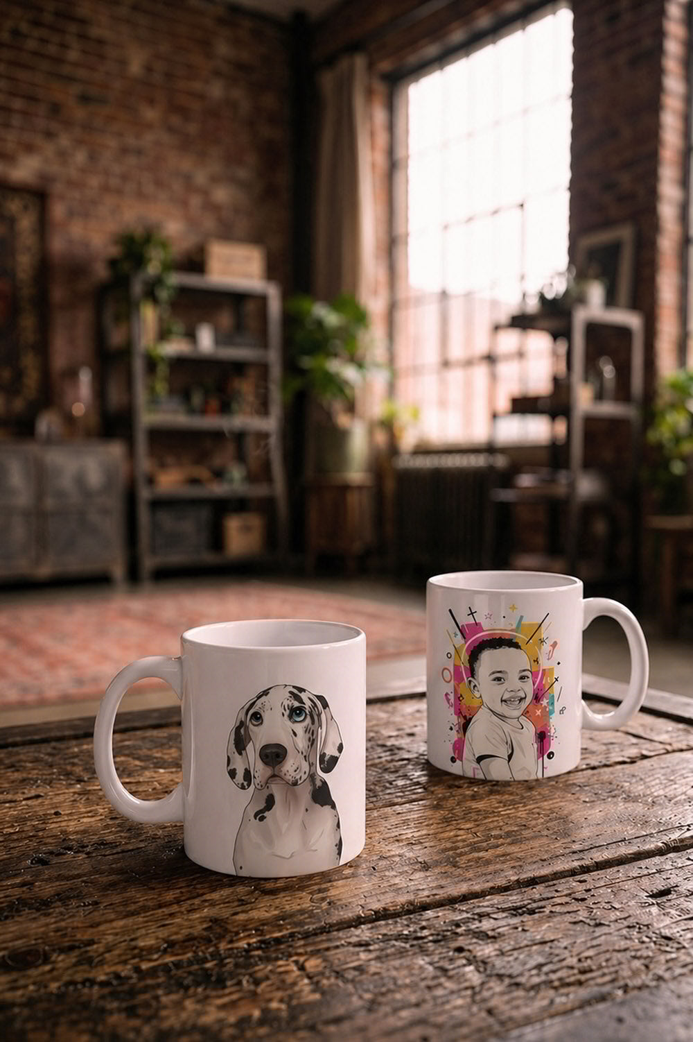 Custom photo mug pet portrait